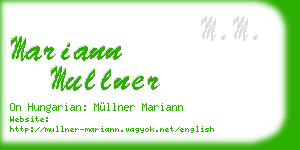 mariann mullner business card